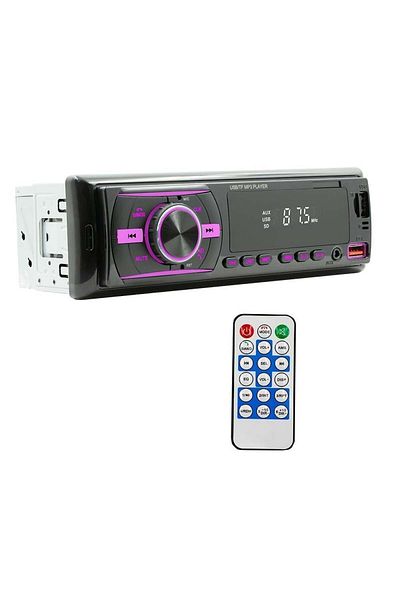 divendi-ro Car Radio MP3 Player, with Bluetooth, 7 Color Display, 1Din, Remote Control, Black