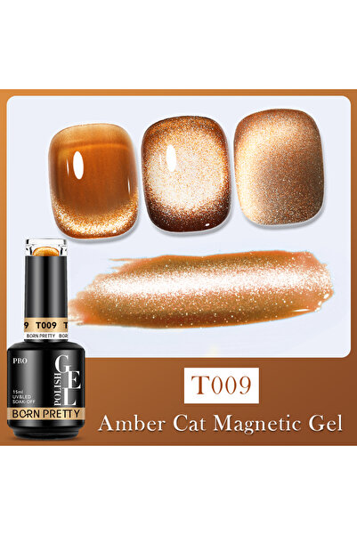 Born Pretty Amber Cat Magnetic Gel/Kedi Gözü Kalıcı Oje(T09)-15ml