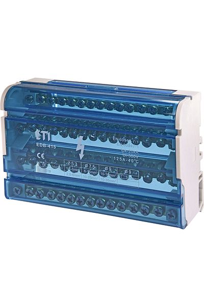 Eti Distribution block, 4 rows x 15 terminals, EDB-415, 001102305,
