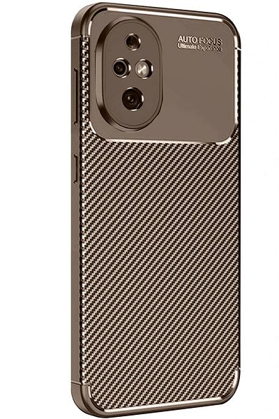 CepteToptan Honor 200 Case Auto Focus غطاء كربون - بني - MKİ7005-2060