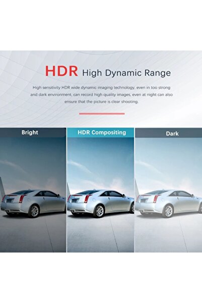 divendi-ro Triple Camera Auto DVR, 4" Display, Full HD 1080p, 170° Angle, Black