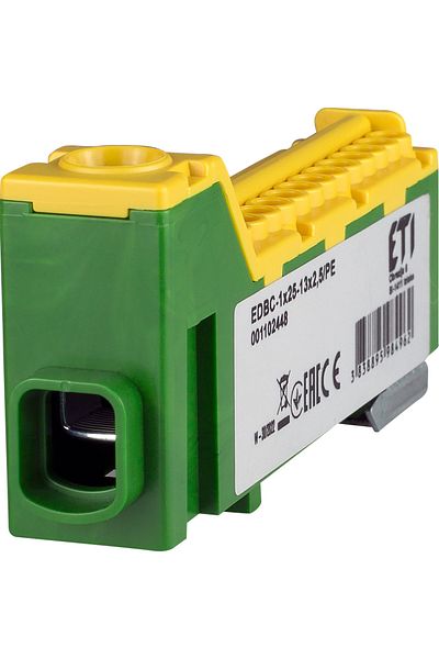 Eti Bloc distributie, 1 rand x 14 terminale, EDBC-1x25-13x2,5/PE, 001102448,