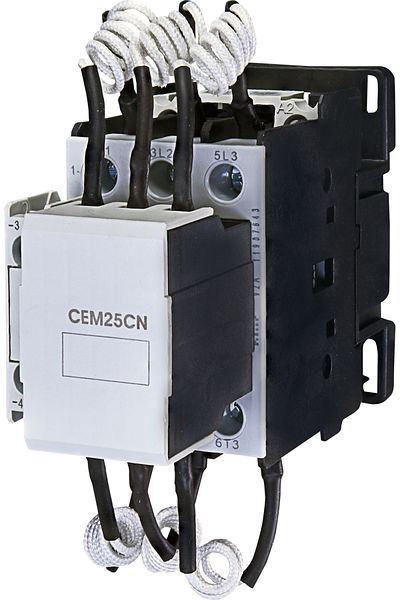 Eti Capacitive contactor, 20kVAR, Uc=230V, 1 auxiliary contact NO, CEM25CN.10-230V-50Hz, 004645130,