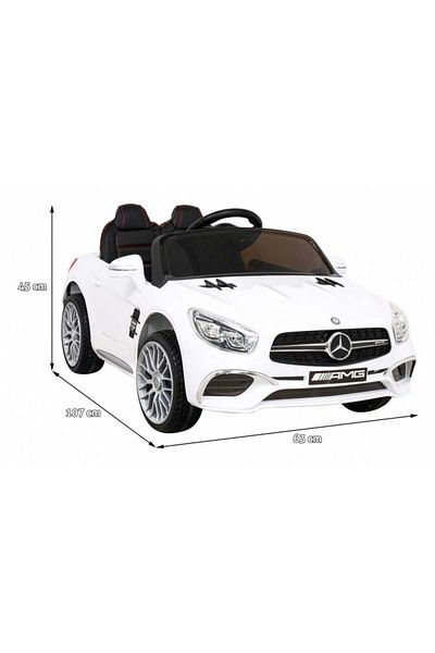 Ramiz Children's electric car 3 years+, Mercedes Benz AMG AMG SL65S, white
