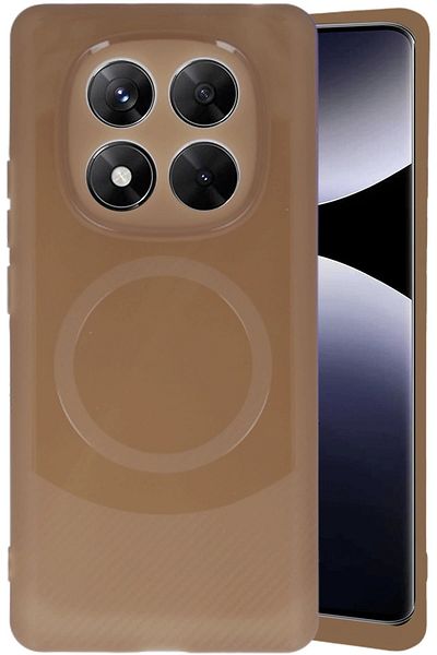 CepteToptan حافظة هاتف Xiaomi Redmi Note 14 Pro 4G من الكربون - بني - MKİ9203-3015