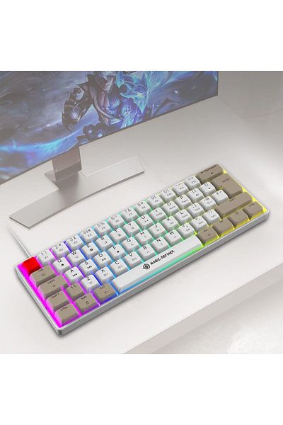 MAGIC REFINER British Design Mechanical Gaming Keyboard, Type-C, Wired, Dye-Sublimation, PBT Keycaps, RGB