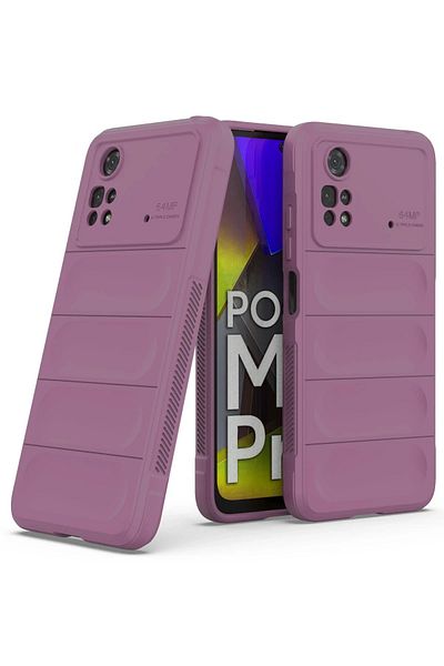 CepteToptan حافظة هاتف Xiaomi Poco M4 Pro 4G من السيليكون المثالي - أرجواني - MKİ9595-8120