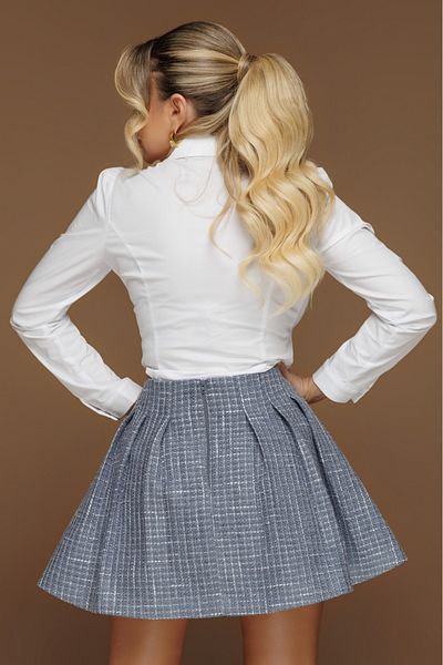 Atmosphere Fashion Gray pleated skirt