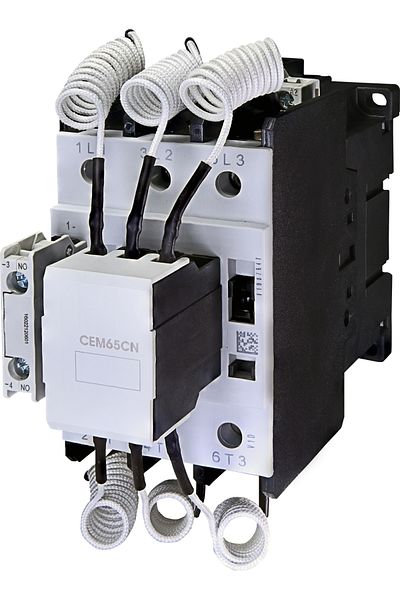 Eti Capacitive contactor, 50kVAR, Uc=230V, 1 auxiliary contact NO, CEM65CN.10-230V-50Hz, 004649140,