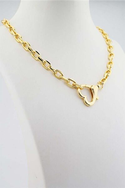 By Zeyna Aksesuar قلادة نسائية بقفل على شكل قلب مقاس 40 سم