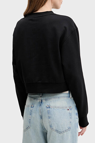 Calvin Klein Pamuklu Relaxed Fit Bisiklet Yaka Crop Sweat LV047C911GUB1 SWEAT LV047C911G UB1
