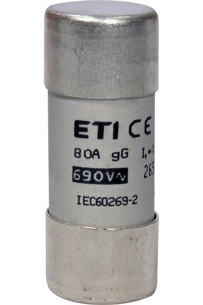 Eti Cylindrical fuse gG, alternating current, 22x58, 80A, 690V, CH22x58, 002651049,