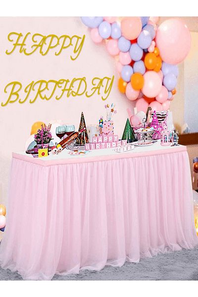 OEM NSSONBEN party tablecloth, 183 x77 cm, tulle, pink