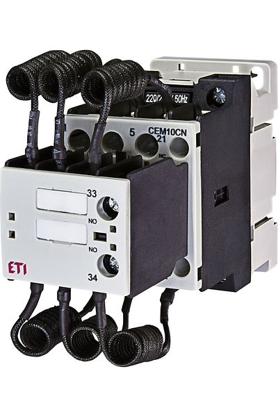 Eti Capacitive contactor, 10kVAR, Uc=230V, 1 cont. NO, 1 cont. NC, CEM10CN.11-230V-50Hz, 004643801,