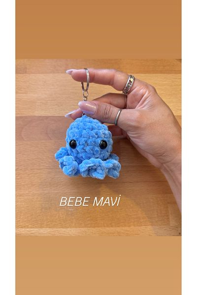 vikivin bebe Handmade Colorful Plush Octopus Keychain/Bag Accessory-Cute Velvet Amigurumi