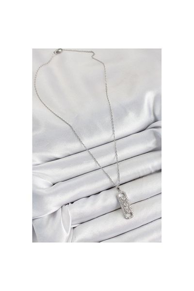 Skygo 316L Steel Zircon Stone Messika Model Silver Color Women's Necklace - Tj-Bko10346