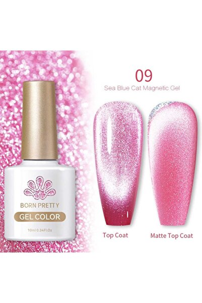 Born Pretty Sea Blue Kedi Gözü Kalıcı Oje-10ml (09)