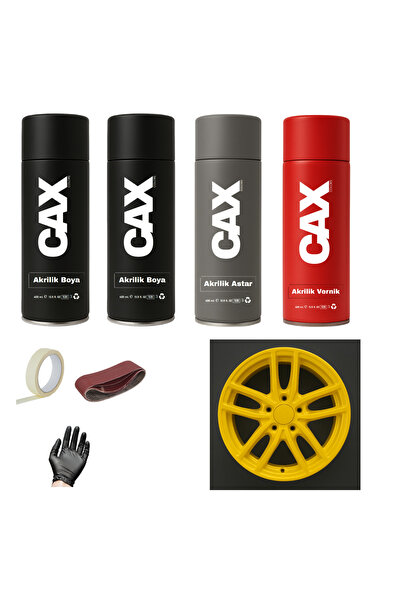 caxcolors ARABA JANT SPREY AKRİLİK ÖZEL YAPIM SPREY BOYA SETİ 400 ML (2 ADET ...