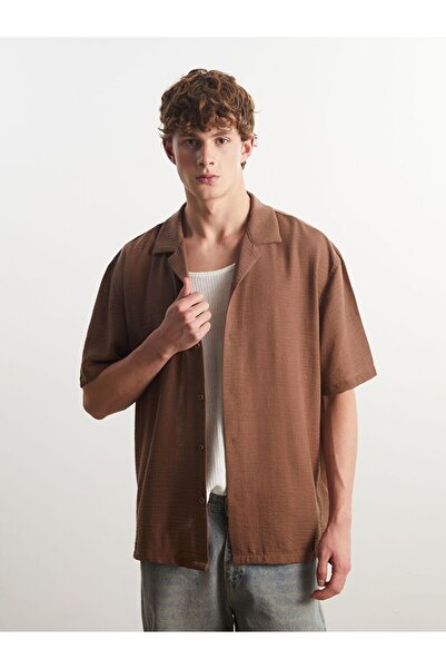 LC Waikiki Ανδρικό πουκάμισο με κοντό μανίκι XSIDE Comfortable Fit Resort