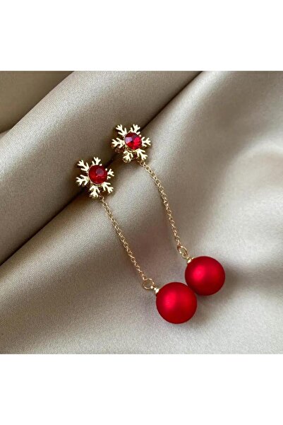 Tudivanyu Aksesuar أقراط رأس السنة الحمراء هدية عيد الحب