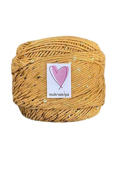 Makromİps Pullu Coton Hand Knitting Yarn (50Gr) Sequence Shiny Stylish Hobby Fun