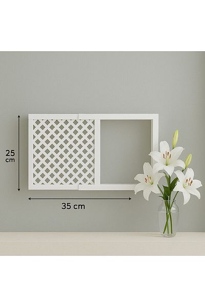 EMİZEY Decorative Wall Hangable Insurance and Modem-Wifi Storage Box 25X35 cm Depth 11 cm