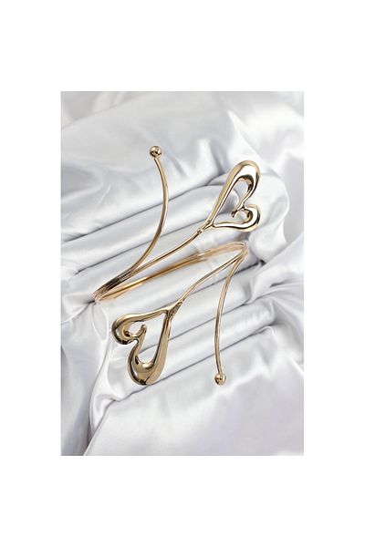 Skygo Brass Heart Model Gold Color Women's Pazu Bracelet - Tj-Bb7422