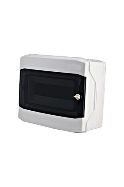 Eti Plastic enclosure, 12 modules, surface-mounted, IP65, smoked door, BK080202--, Schrack