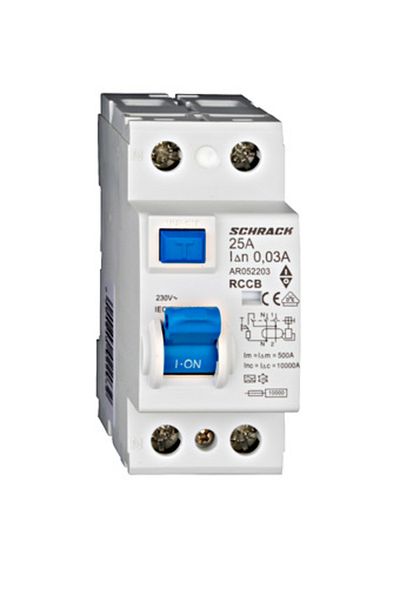Eti RCCB, 2P, 25A, 30mA, 10kA, type A, AMPARO, AR052203--, Schrack