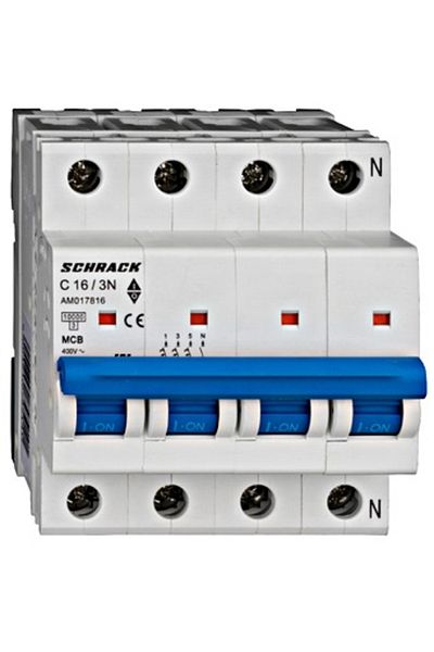 Eti Intreruptor automat MCB, 3P+N, 16A, 10kA, curba C, AMPARO, AM017816--, Schrack