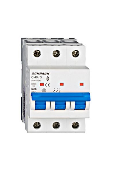 Eti Circuit breaker MCB, 3P, 40A, 6kA, curve C, AMPARO, AM617340--, Schrack