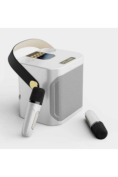 KOLEER High Power Karaoke Speaker with Bluetooth and 360° Surround Wireless Subwoofer with Dual Microphones