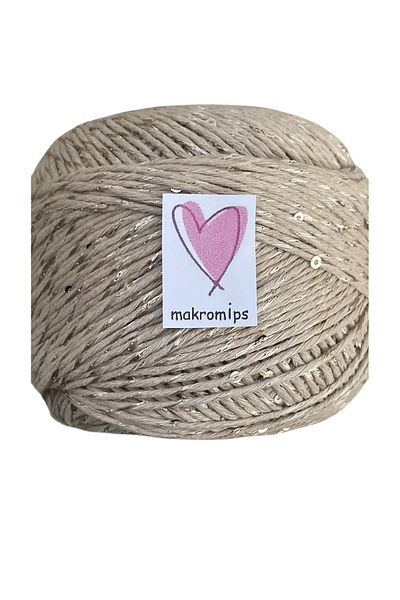 Makromİps Pullu Coton Hand Knitting Yarn (50Gr) Sequence Shiny Stylish Hobby Fun