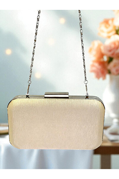 Biçanta Γυναικείο βραδινό φόρεμα με μοτίβο σατέν τσάντα γάμου αρραβώνων