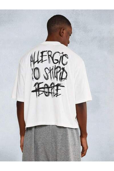 SVART WEAR Алергія на дурних людей Надмірний розмір Повсякденна футболка Футболка