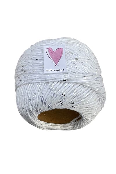 Makromİps Pullu Coton Hand Knitting Yarn (50Gr) Sequence Shiny Stylish Hobby Fun