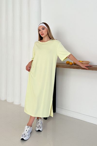 MODAMİNEM Women's Oversize Modal Dress with Side Slits
