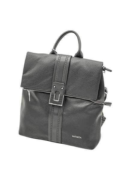Micutz Women's backpack made of durable leather, Ideal for College, Work, Weekend and Travel, Black