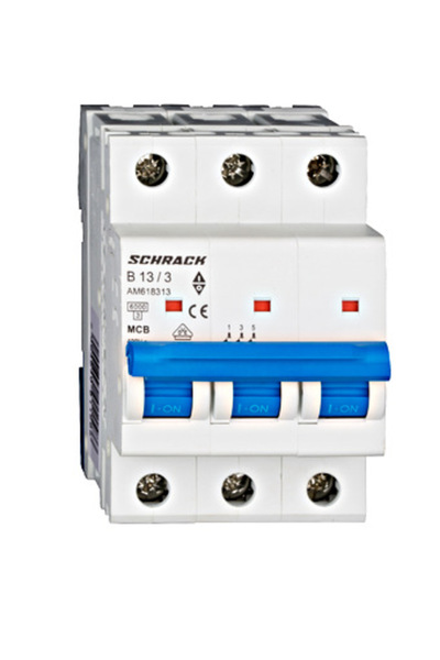 Eti Intreruptor automat MCB, 3P, 13A, 6kA, curba B, AMPARO, AM618313--, Schrack