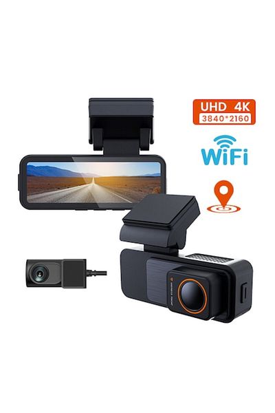 LEDASSE Camera Auto DVR Duala 4K Ultra HD LEDASSE®, WiFi, GPS, Vedere Nocturna