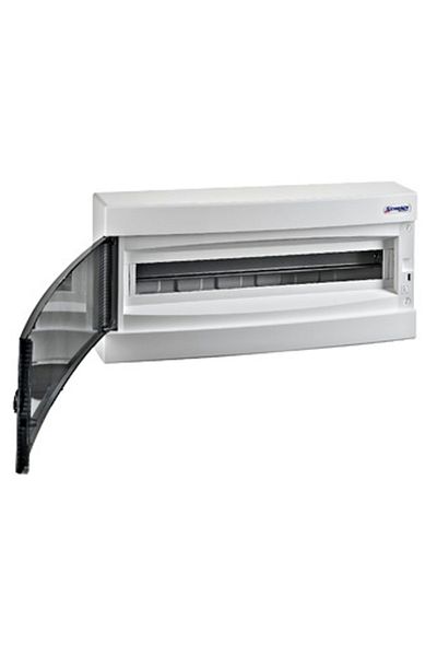Eti Plastic enclosure, 24 modules, surface-mounted, IP40, smoked door, BK080109--, Schrack