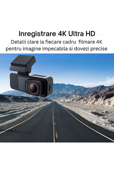 LEDASSE Camera Auto DVR Duala 4K Ultra HD LEDASSE®, WiFi, GPS, Vedere Nocturna