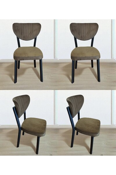 loretto 4'LÜ MUTFAK SANDALYESİ,SANDALYE TAKIMI,KREM SANDALYE TAKIMI 4 KİŞİLİK