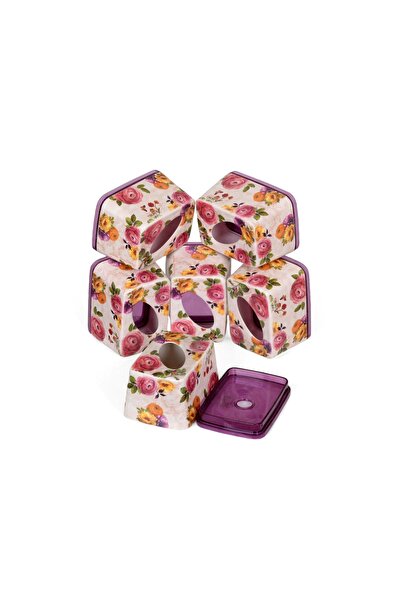 PRATİKPAK حامل مناديل ميلامين منظم بلاستيكي أفقي مع ملصق بصري، عبوة من 6 قطع