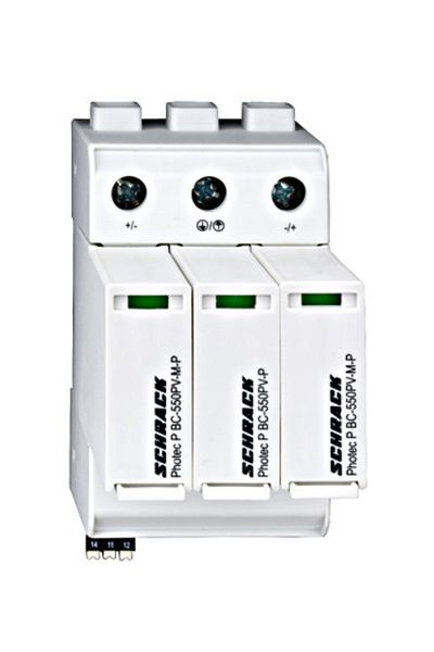 Eti SPD arrester, 3P, T1+T2, 20kA, DC, 1100V, Photec, IS01111100, Schrack