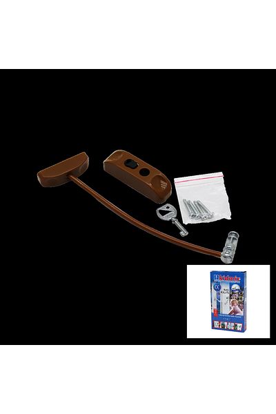 ALFA AKSESUAR 03 Brown Rope Safety Lock with Key