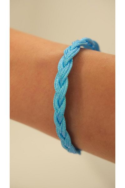 Jerie Silvery Knitted Detail Steel Magnet Rope Bracelet