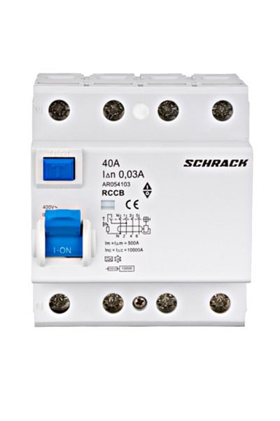 Eti RCCB, 4P, 40A, 30mA, 10kA, type A, AMPARO, AR054103--, Schrack