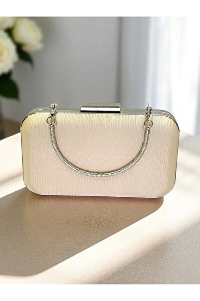 Biçanta Γυναικείο βραδινό φόρεμα με μοτίβο σατέν τσάντα γάμου αρραβώνων