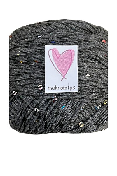 Makromİps PULLU COTON EL ÖRGÜ İPİ (50gr) PAYET PARLAK ŞIK HOBİ EĞLENCE